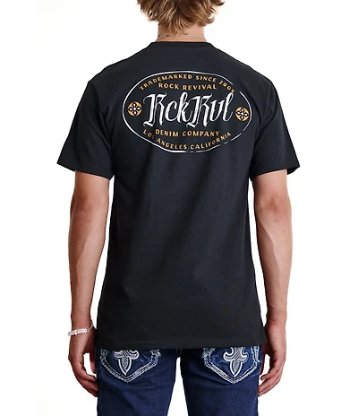 Rock Revival Short Sleeve Crew Neck Fleur Crest T-Shirt
