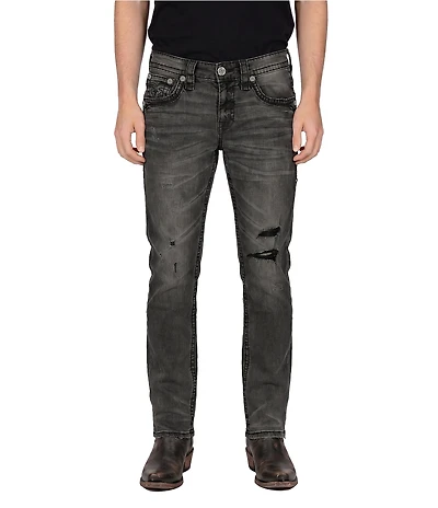 Rock Revival Ted Signature Winged Fleur-De-Lis-Embroidered Alternate Straight Leg Jeans
