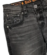 Rock Revival Ted Signature Winged Fleur-De-Lis-Embroidered Alternate Straight Leg Jeans
