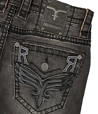 Rock Revival Ted Signature Winged Fleur-De-Lis-Embroidered Alternate Straight Leg Jeans