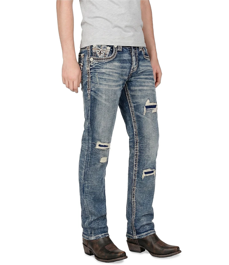 Rock Revival Zayn Straight Leg Destructed Jeans