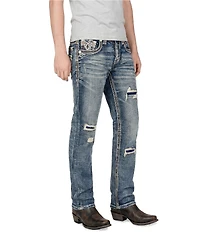 Rock Revival Zayn Straight Leg Destructed Jeans