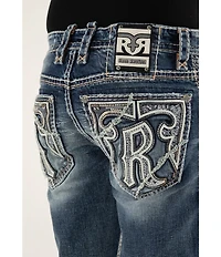 Rock Revival Ziggy Inverted-Fleur-De-Lis Pocket Straight Leg Jeans