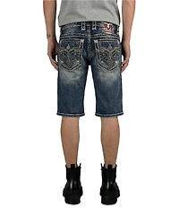 Rock Revival Zinfandel Deep Toned Medium Wash 14#double; Inseam Denim Shorts