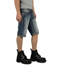 Rock Revival Zinfandel Deep Toned Medium Wash 14#double; Inseam Denim Shorts