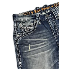 Rock Revival Zinfandel Deep Toned Medium Wash 14#double; Inseam Denim Shorts