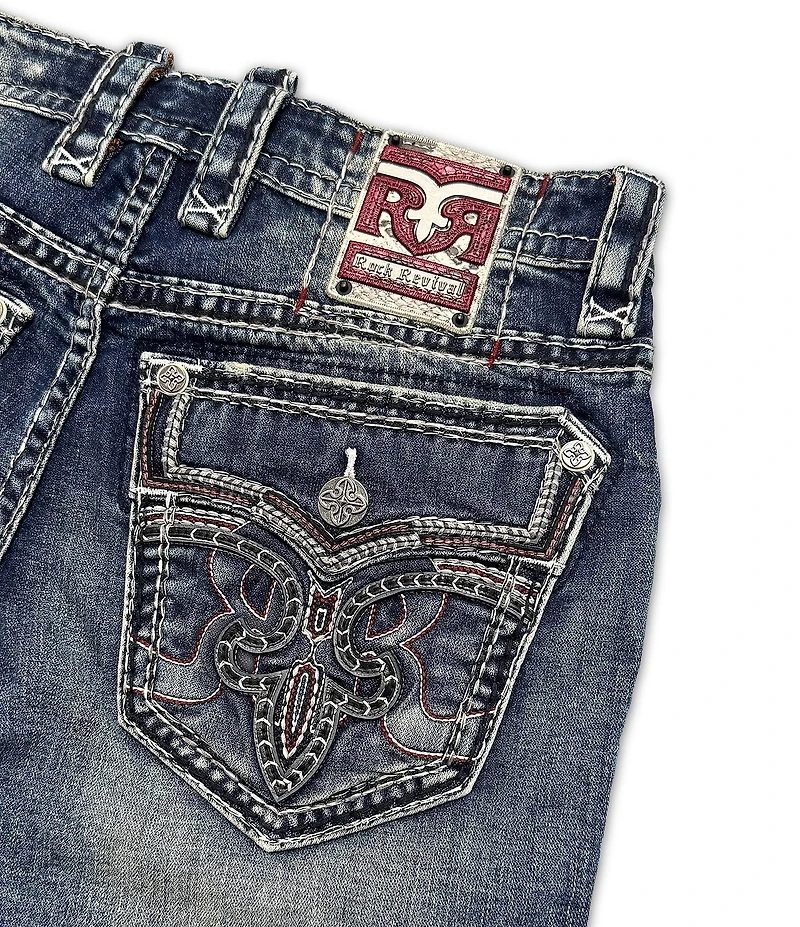 Rock Revival Zinfandel Deep Toned Medium Wash 14#double; Inseam Denim Shorts