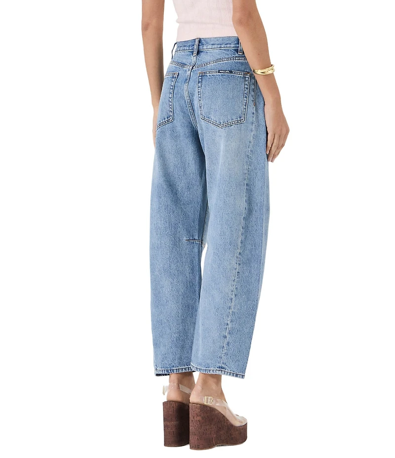 Rolla's Arc Barrel Mid-Rise Wide Leg Denim Jeans