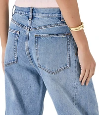 Rolla's Arc Barrel Mid-Rise Wide Leg Denim Jeans