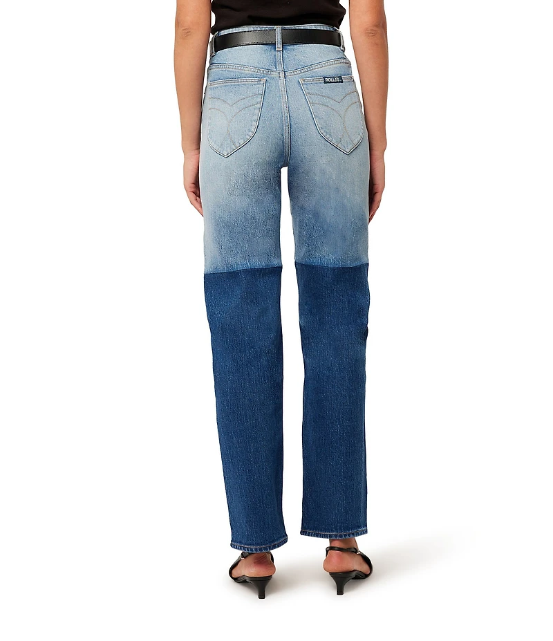 Rolla's Brent Ombre High Rise Straight Leg Stretch Denim Jeans