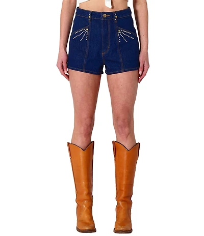 Rolla's Dusters Deco Shimmer High Rise Denim Short