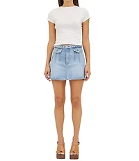 Rolla's High Line Bowery Braid Denim Mini Skirt