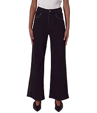 Rolla's Jeans Sailor Scoop Eyelet High Rise Wide Leg Jeans