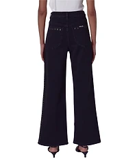 Rolla's Jeans Sailor Scoop Eyelet High Rise Wide Leg Jeans