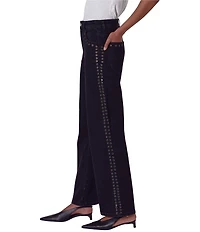 Rolla's Jeans Sailor Scoop Eyelet High Rise Wide Leg Jeans