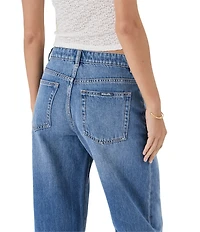 Rolla's Kate Baggy Mid Rise Relaxed Wide Straight Leg Jeans