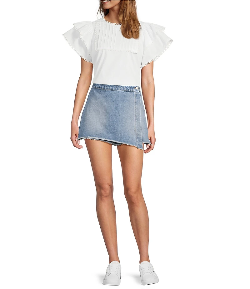 Rolla's Layla High Rise Sunshine Blue Denim Skort