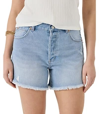 Rolla's Lou Mid-Rise Sunshine Blue Denim Shorts