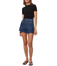 Rolla's Mirage High Rise Braided Patch Pocket Denim Shorts