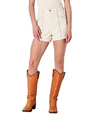 Rolla's Mirage High-Rise Cream Sparkle Shorts