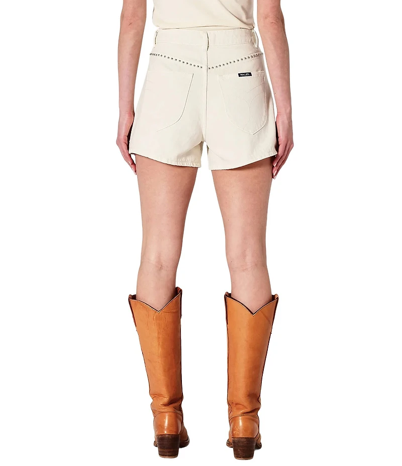 Rolla's Mirage High-Rise Cream Sparkle Shorts