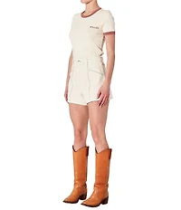 Rolla's Mirage High-Rise Cream Sparkle Shorts