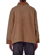 Rolla's Patch Pocket Button Front Long Sleeve Denim Barn Jacket