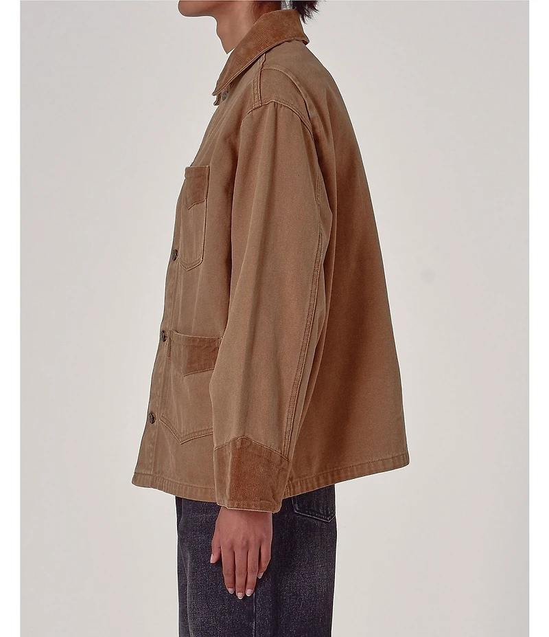 Rolla's Patch Pocket Button Front Long Sleeve Denim Barn Jacket