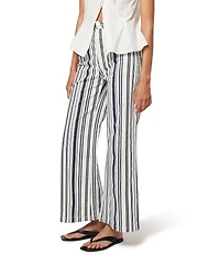 Rolla's Sailor Stripe Denim High Rise Wide Flare Leg Jeans