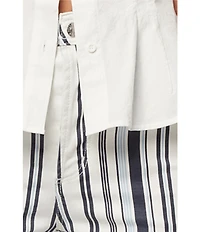 Rolla's Sailor Stripe Denim High Rise Wide Flare Leg Jeans