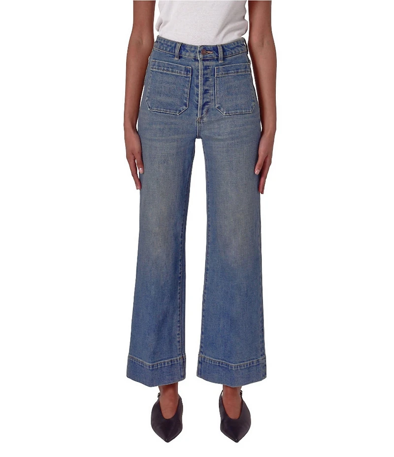 Rolla's Sailor Super High Rise Wide Leg Patch Pocket Jeans