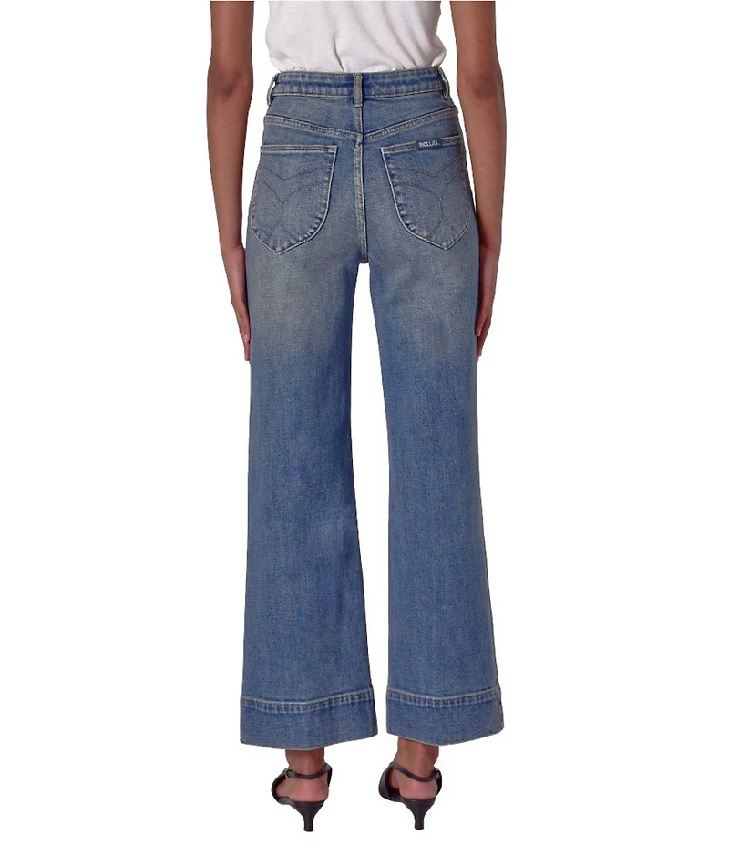 Rolla's Sailor Super High Rise Wide Leg Patch Pocket Jeans