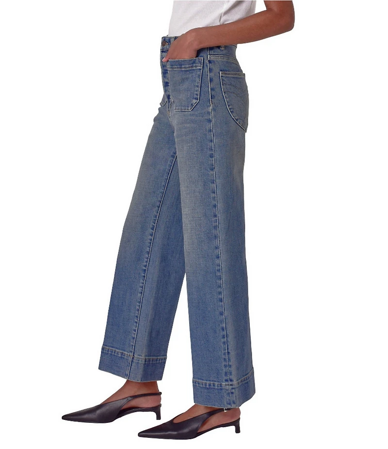 Rolla's Sailor Super High Rise Wide Leg Patch Pocket Jeans