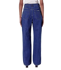 Rolla's Stevie Relaxed Stonewash High Rise Straight Leg Denim Jeans