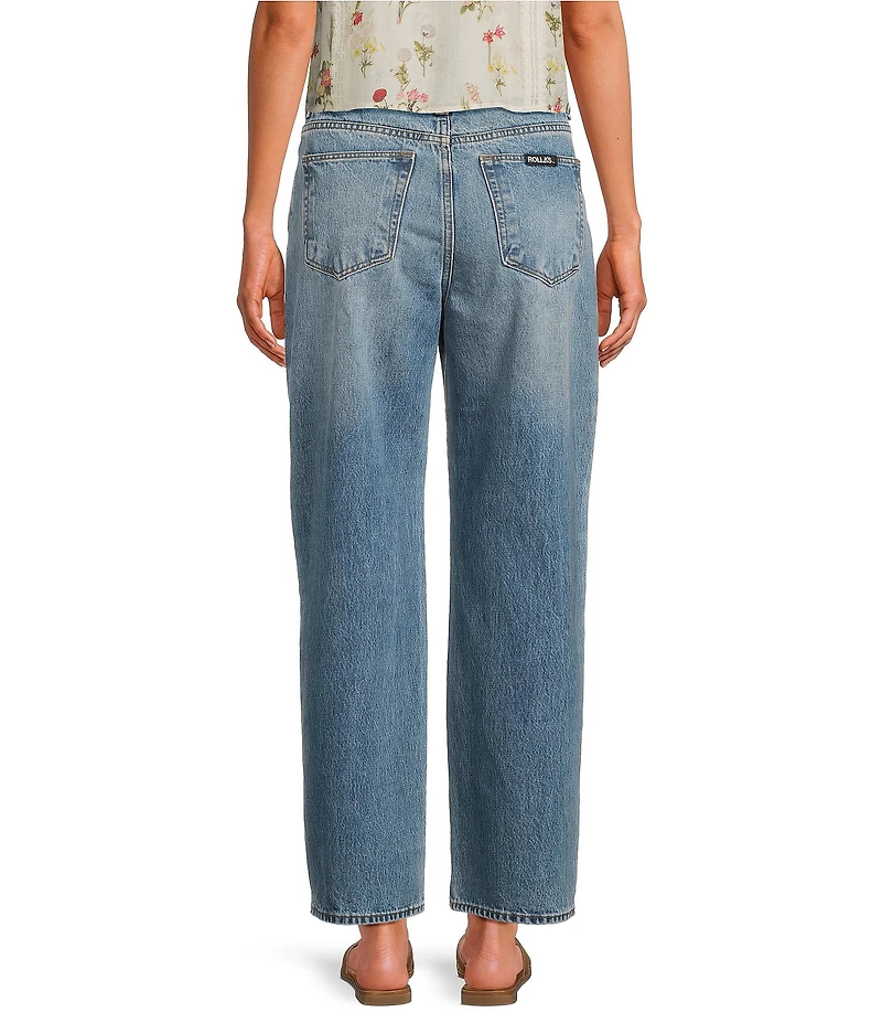 Rolla's Super Loose Del Rey Mid Rise Relaxed Straight Leg Denim Jeans