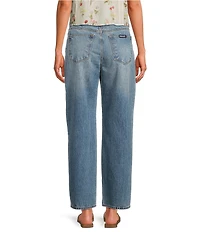 Rolla's Super Loose Del Rey Mid Rise Relaxed Straight Leg Denim Jeans