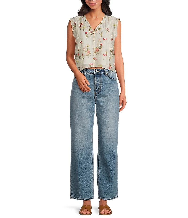 Rolla's Super Loose Del Rey Mid Rise Relaxed Straight Leg Denim Jeans