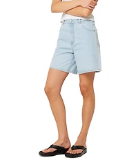 Rolla's Super Mirage Nina Blue High-Rise Rigid Denim Shorts