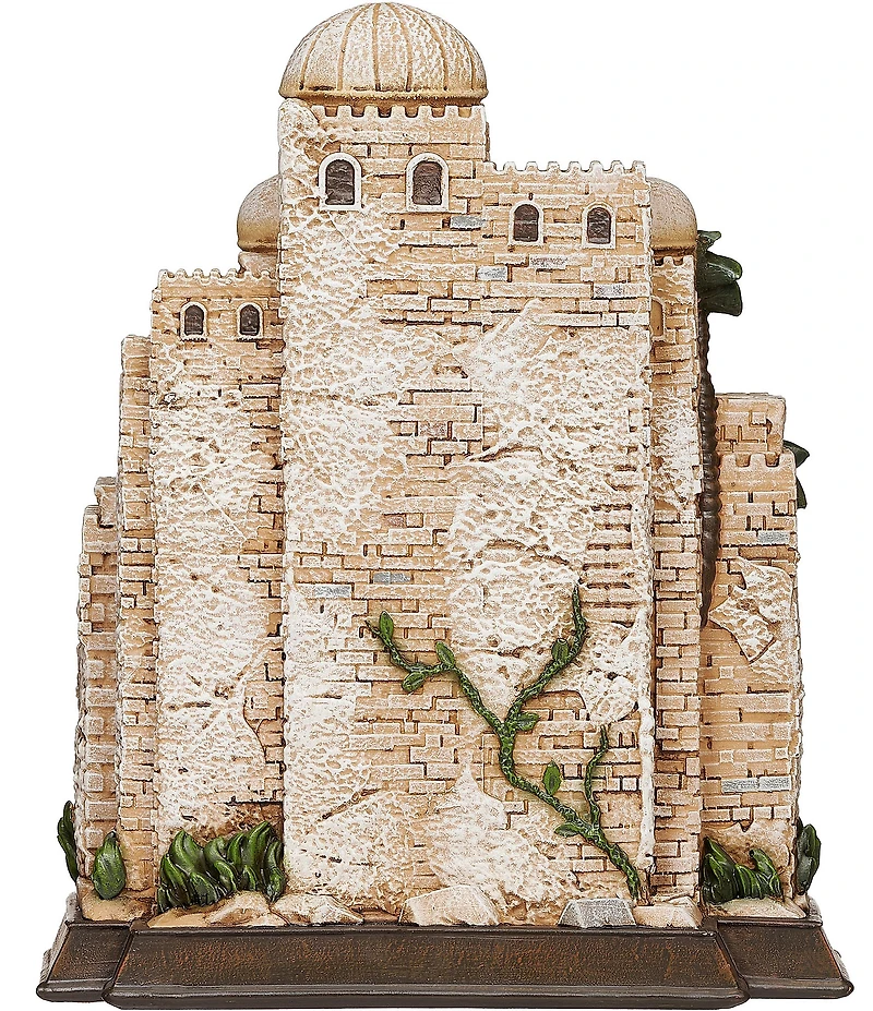 Roman 11#double; Lighted Nativity in Town Scene Decor