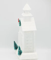 Roman 11.5 H Lighted Swirl Glittering Church Decor