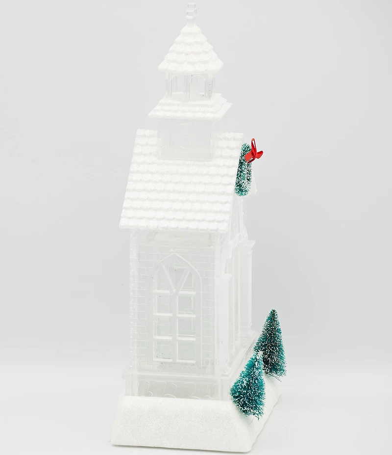 Roman 11.5 H Lighted Swirl Glittering Church Decor