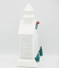 Roman 11.5 H Lighted Swirl Glittering Church Decor