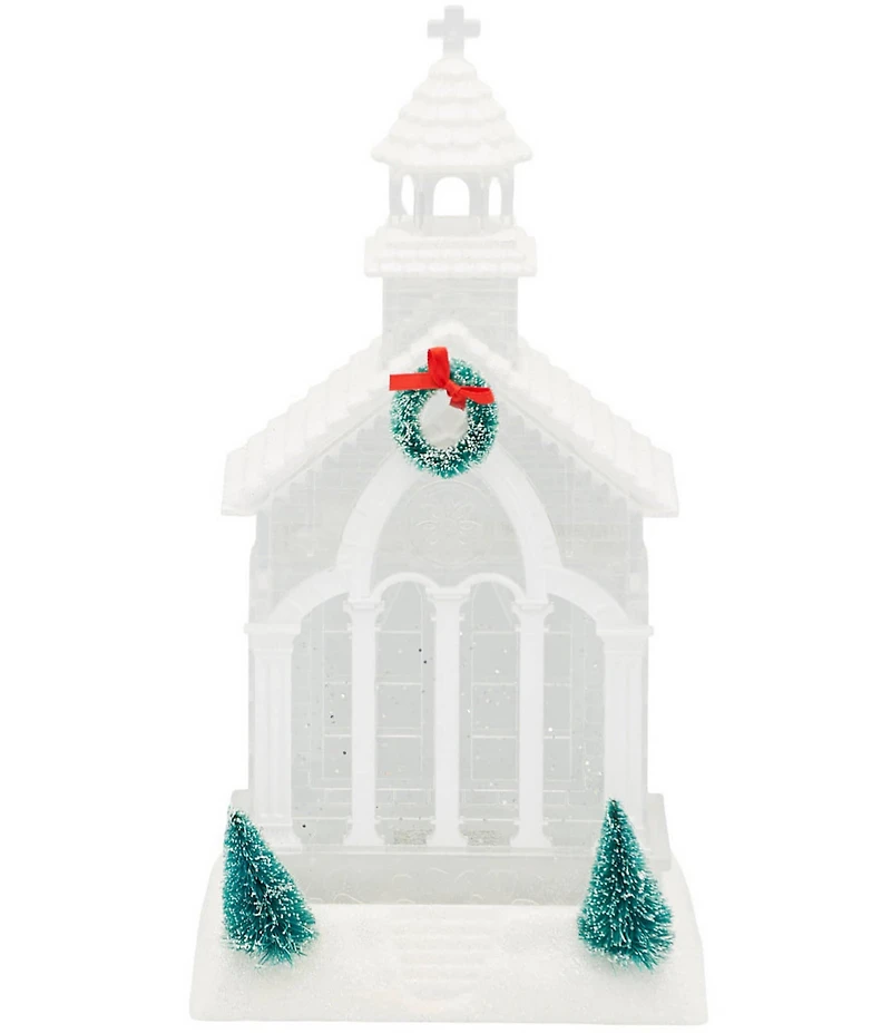 Roman 11.5 H Lighted Swirl Glittering Church Decor