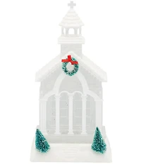 Roman 11.5 H Lighted Swirl Glittering Church Decor