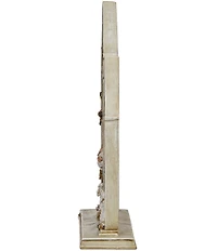 Roman 12#double; Holy Family Triple Arch Gold Scrolls Scene Tabletop Decor