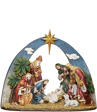 Roman 14#double; LED Lighting Nativity Scene Under Sky Tabletop Decor