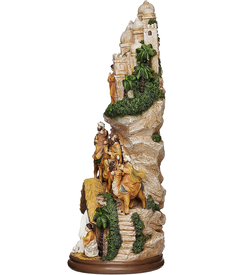 Roman 17#double;H LED Lighted Stair Nativity Scene Decor