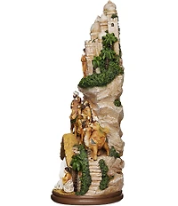 Roman 17#double;H LED Lighted Stair Nativity Scene Decor
