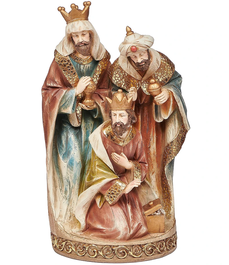 Roman 3PC St Nativity Hammered Figurine