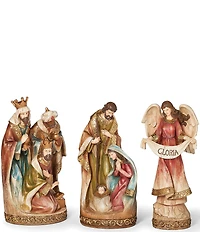 Roman 3PC St Nativity Hammered Figurine